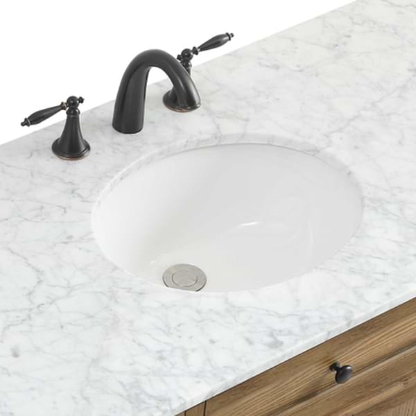 Montair Dark Brown 48" Single Vanity With Carrara White Marble Top