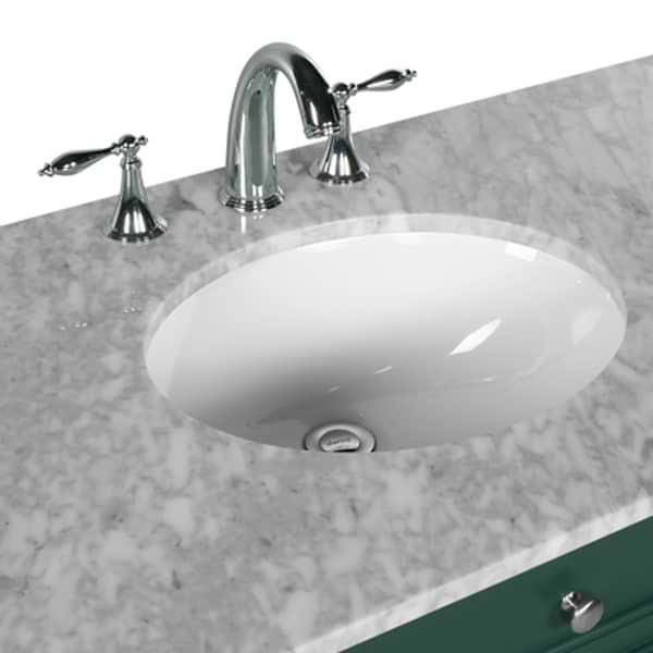 Montair Green 48" Single Vanity With Carrara White Marble Top
