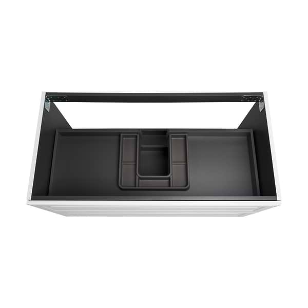Alma White 42" Vanity with Integrated White Solid Surface Top