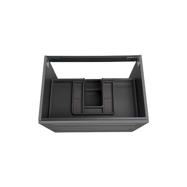 Alma Gray 30" Vanity with Integrated White Solid Surface Top
