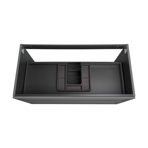 Alma Gray 42" Vanity with Integrated White Solid Surface Top