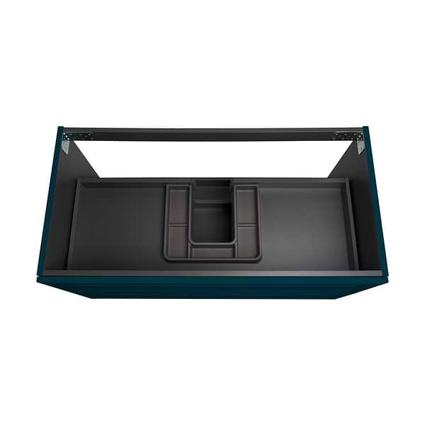 Alma Turquoise 42" Vanity with Integrated White Solid Surface Top