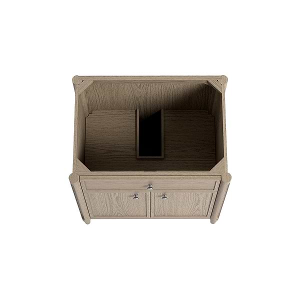 Ashford Greige Ash 30" Single Vanity without Top by TileBar Studio Vanities, View 5, open zoomed image
