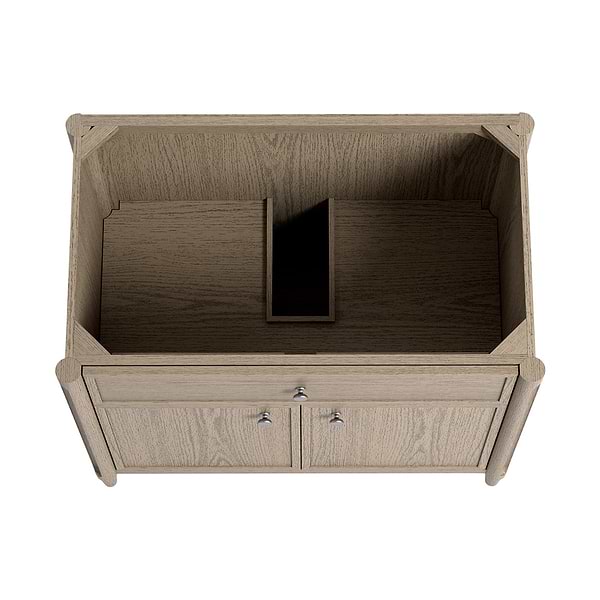 Ashford Greige Ash 36" Single Vanity without Top by TileBar Studio Vanities, View 4, open zoomed image