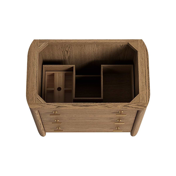 Callum Natural Ash 36" Single Vanity without Top by TileBar Studio Vanities, View 4, open zoomed image