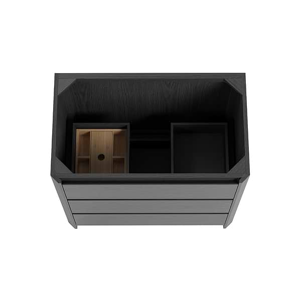 Dalton Ebony Oak 36" Single Vanity without Top by TileBar Studio Vanities, View 6, open zoomed image