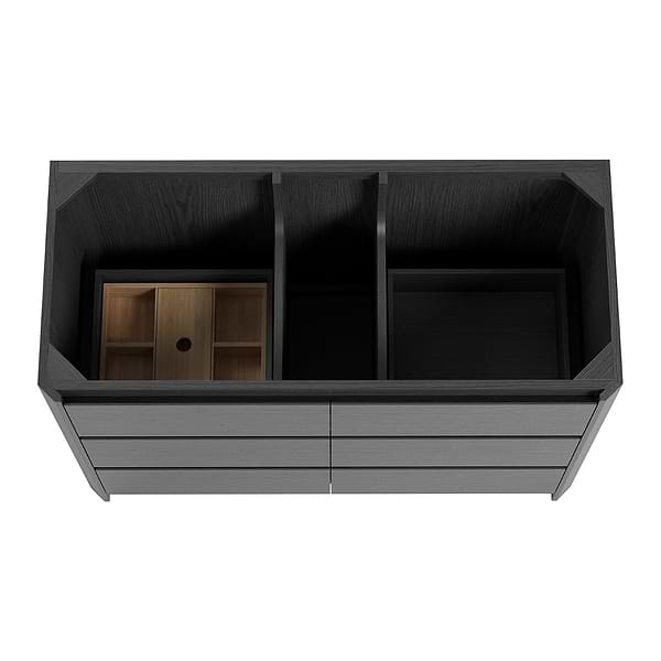Dalton Ebony Oak 48" Single Vanity without Top by TileBar Studio Vanities, View 6, open zoomed image