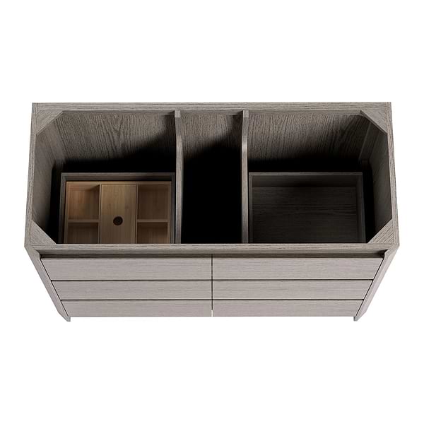 Dalton Steel Oak 48" Single Vanity without Top by TileBar Studio Vanities, View 6, open zoomed image