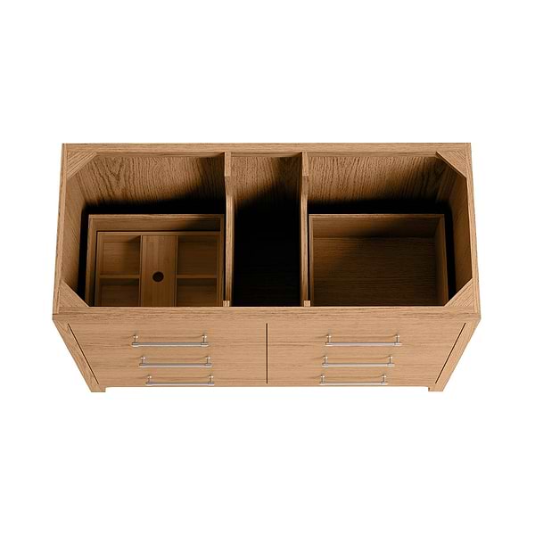 Edison Medium Ash 48" Single Vanity without Top by TileBar Studio Vanities, View 4, open zoomed image
