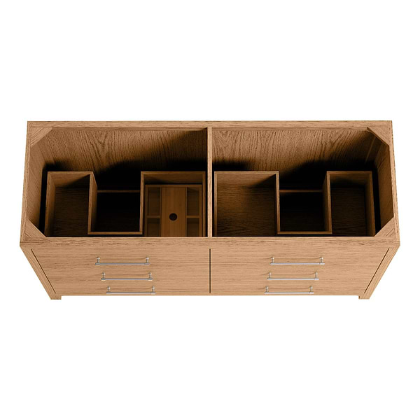 Edison Medium Ash 60" Single Vanity without Top by TileBar Studio Vanities, View 4, open zoomed image
