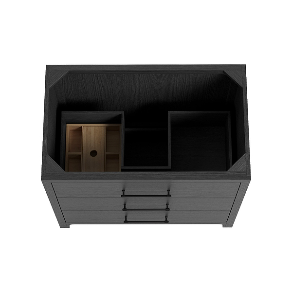 TileBar Studio Vanities Edison Ebony Oak 36" Single Vanity without Top