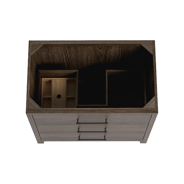 TileBar Studio Vanities Edison Espresso Oak 36" Single Vanity without Top