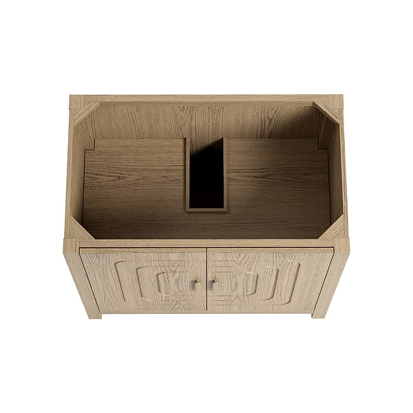 Emett Medium Ash 36" Single Vanity without Top by TileBar Studio Vanities, View 5, open zoomed image