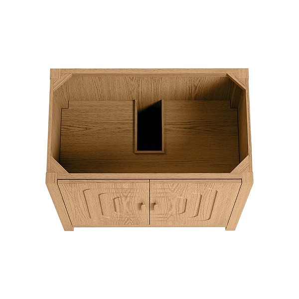 Emett Medium Ash 36" Single Vanity without Top by TileBar Studio Vanities, View 5, open zoomed image