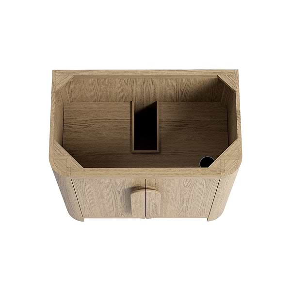 Harper Medium Ash 36" Single Vanity without Top by TileBar Studio Vanities, View 5, open zoomed image