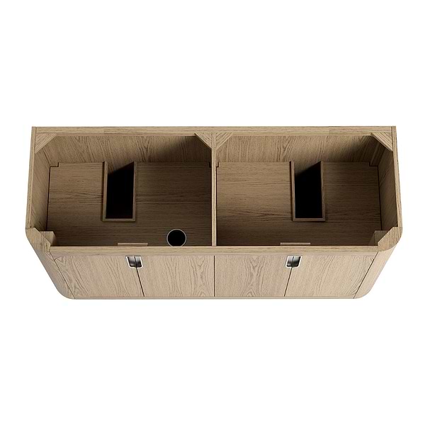 Corbin Medium Ash 60" Double Vanity without Top by TileBar Studio Vanities; image 5; in Style Ideas Contemporary, Modern, Transitional; released 2026; new, trends