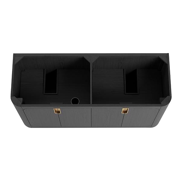 Corbin Ebony Oak 60" Double Vanity without Top by TileBar Studio Vanities; image 5; in Style Ideas Contemporary, Modern, Transitional; released 2026; new, trends