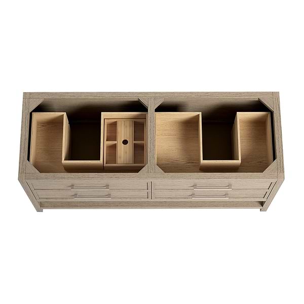 TileBar Studio Vanities Rowan Greige Ash 60" Double Vanity without Top