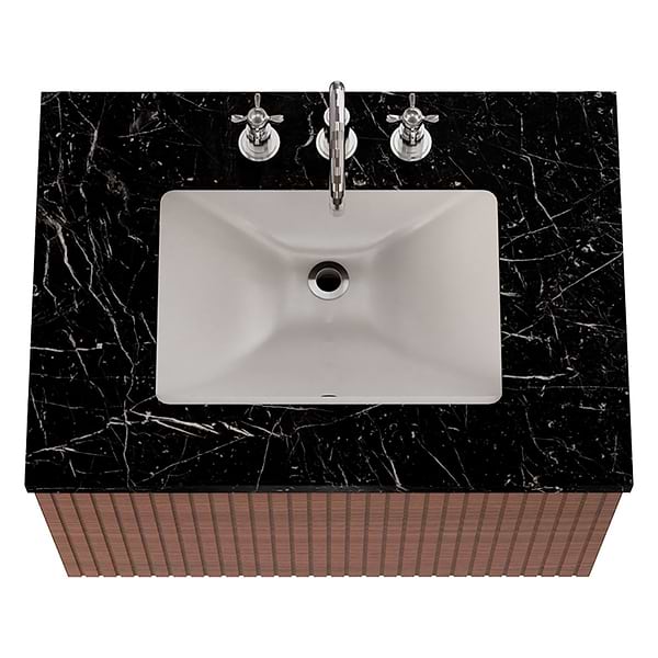 Melrose Walnut 30" Single Vanity with Nero Marquina Marble Top