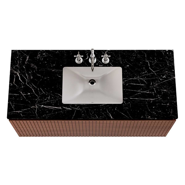 Melrose Walnut 48" Single Vanity with Nero Marquina Marble Top