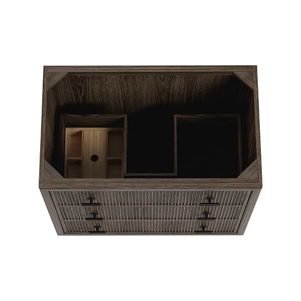 Rhett Espresso Oak 36" Single Vanity without Top by TileBar Studio Vanities; image 4; in Style Ideas Classic, Modern, Transitional; released 2026; new, trends