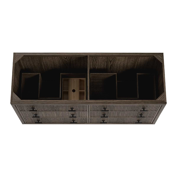 TileBar Studio Vanities Rhett Espresso Oak 60" Double Vanity without Top