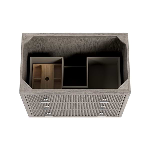 Rhett Steel Oak 36" Single Vanity without Top by TileBar Studio Vanities; image 4; in Style Ideas Classic, Modern, Transitional; released 2026; new, trends