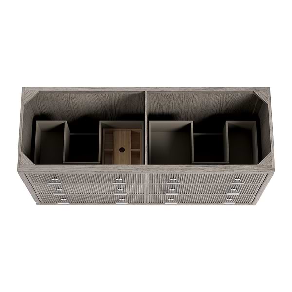 TileBar Studio Vanities Rhett Steel Oak 60" Double Vanity without Top