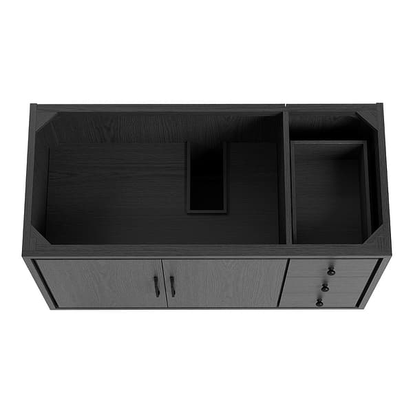 Setton Ebony Oak 48" Single Vanity without Top by TileBar Studio Vanities, View 6, open zoomed image