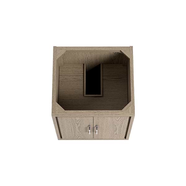 Setton Greige Ash 24" Single Vanity without Top by TileBar Studio Vanities, View 6, open zoomed image