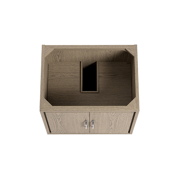 Setton Greige Ash 30" Single Vanity without Top by TileBar Studio Vanities, View 6, open zoomed image