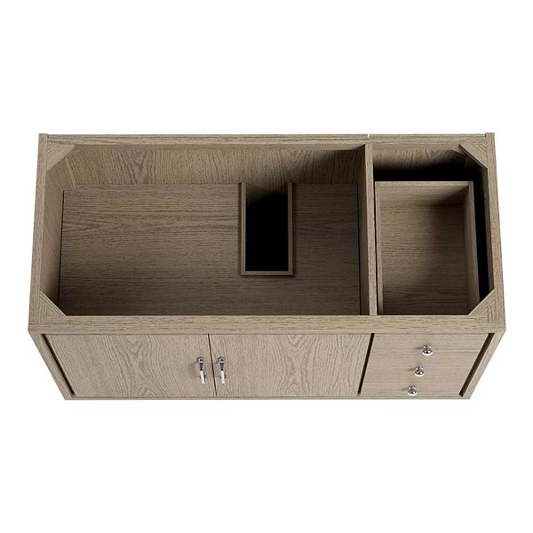 Setton Greige Ash 48" Single Vanity without Top by TileBar Studio Vanities, View 6, open zoomed image