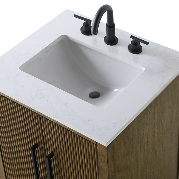 Juelle Hazel Oak 24" Single Vanity with Cultured Marble Top