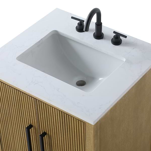 Juelle Honey Oak 24" Single Vanity with Cultured Marble Top