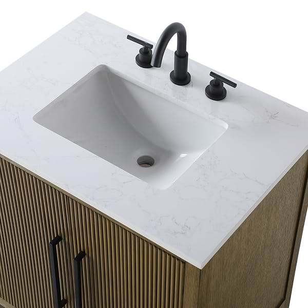 Juelle Hazel Oak 30" Single Vanity with Cultured Marble Top