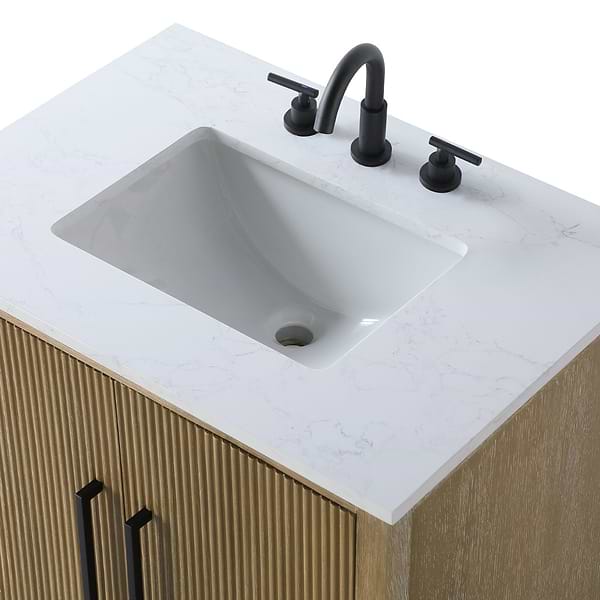 Juelle Honey Oak 30" Single Vanity with Cultured Marble Top