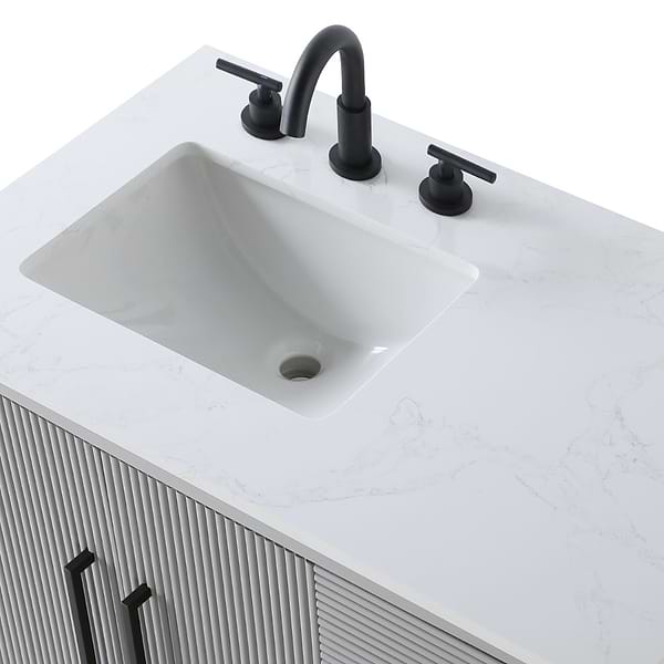 Juelle Gray 36" Single Vanity with Cultured Marble Top