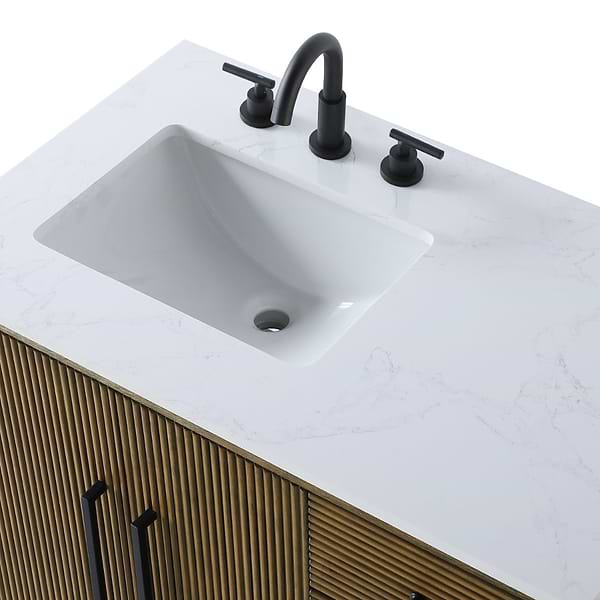 Juelle Hazel Oak 36" Single Vanity with Cultured Marble Top