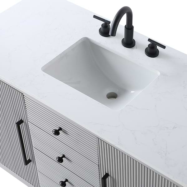 Juelle Gray 48" Single Vanity with Cultured Marble Top