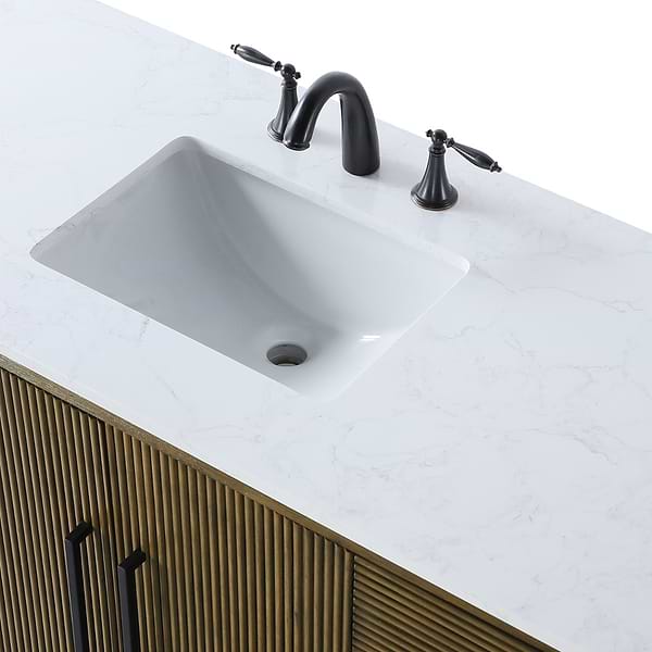 Juelle Hazel Oak 54" Single Vanity with Cultured Marble Top