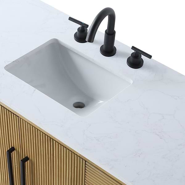 Juelle Honey Oak 54" Single Vanity with Cultured Marble Top