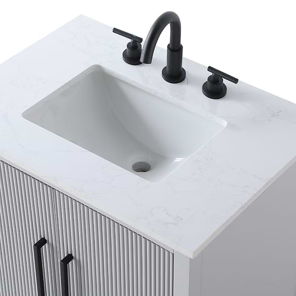 Juelle Gray 30" Single Vanity with Cultured Marble Top