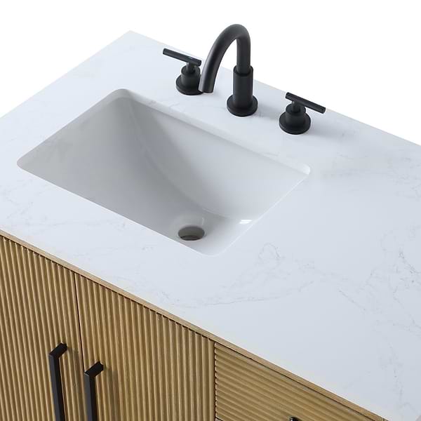 Juelle Honey Oak 36" Single Vanity with Cultured Marble Top