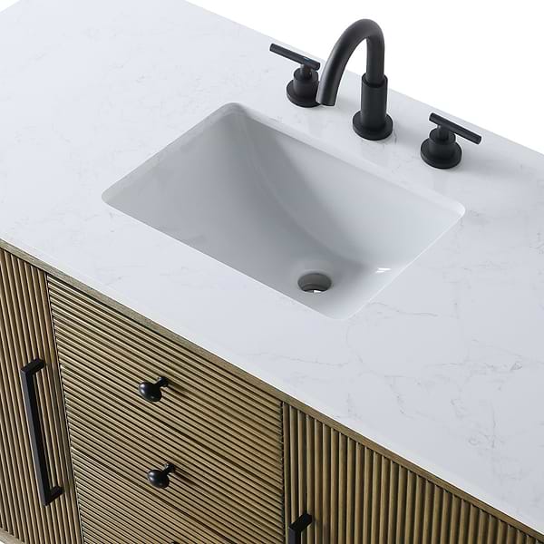 Juelle Hazel Oak 48" Single Vanity with Cultured Marble Top