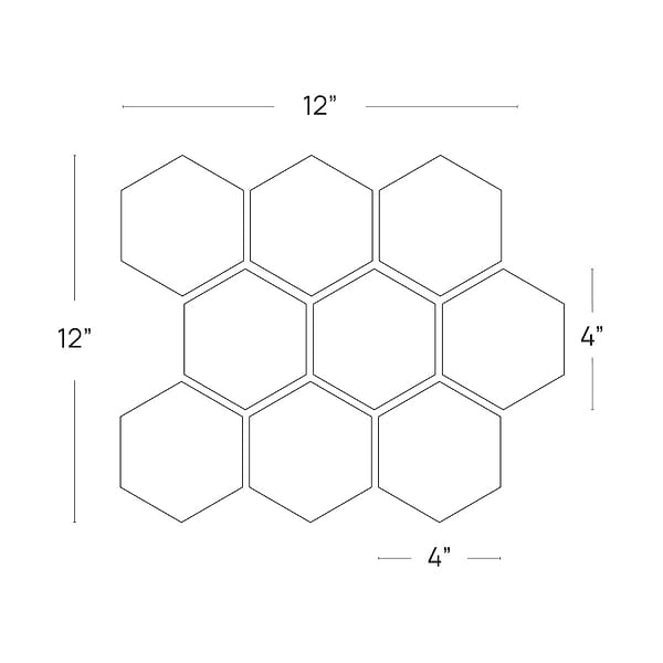 Vanilla Warm White 4” Hexagon Polished Marble Mosaic Tile