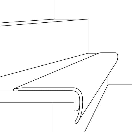 Hudson Eclipse 2x1x94" LVT VersaEdge Stair Nose by Versatrim