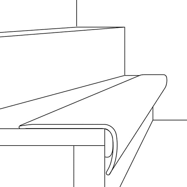 Fleetwood Dolphin 2x1x94" LVT VersaEdge Stair Nose by Versatrim
