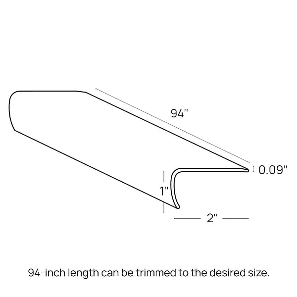 Hudson Cocoa 2x1x94" LVT VersaEdge Stair Nose by Versatrim