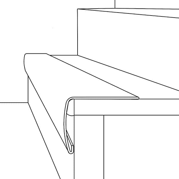 Hudson Sparrow 2x1.5x94" VersaEdge Xtra Tall Stair Nose by Versatrim