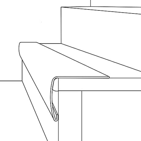 Fleetwood Dolphin 2x1.5x94" VersaEdge Xtra Tall Stair Nose by Versatrim